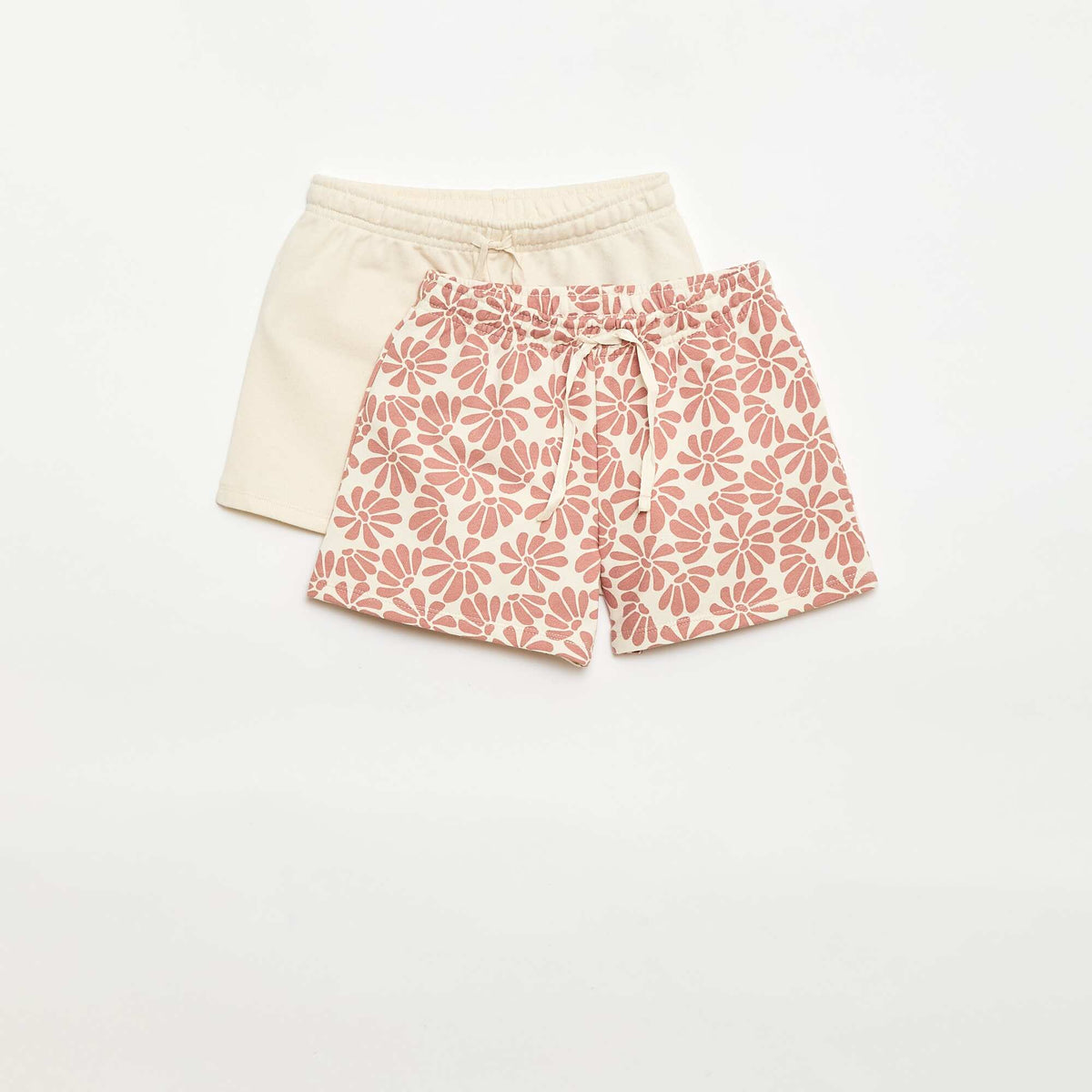 Pack de 2 pantalones cortos de algodón BEIGE