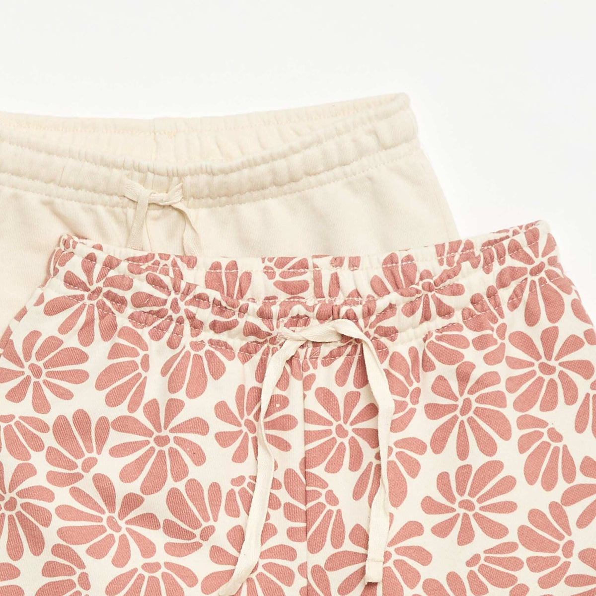 Pack de 2 pantalones cortos de algodón BEIGE