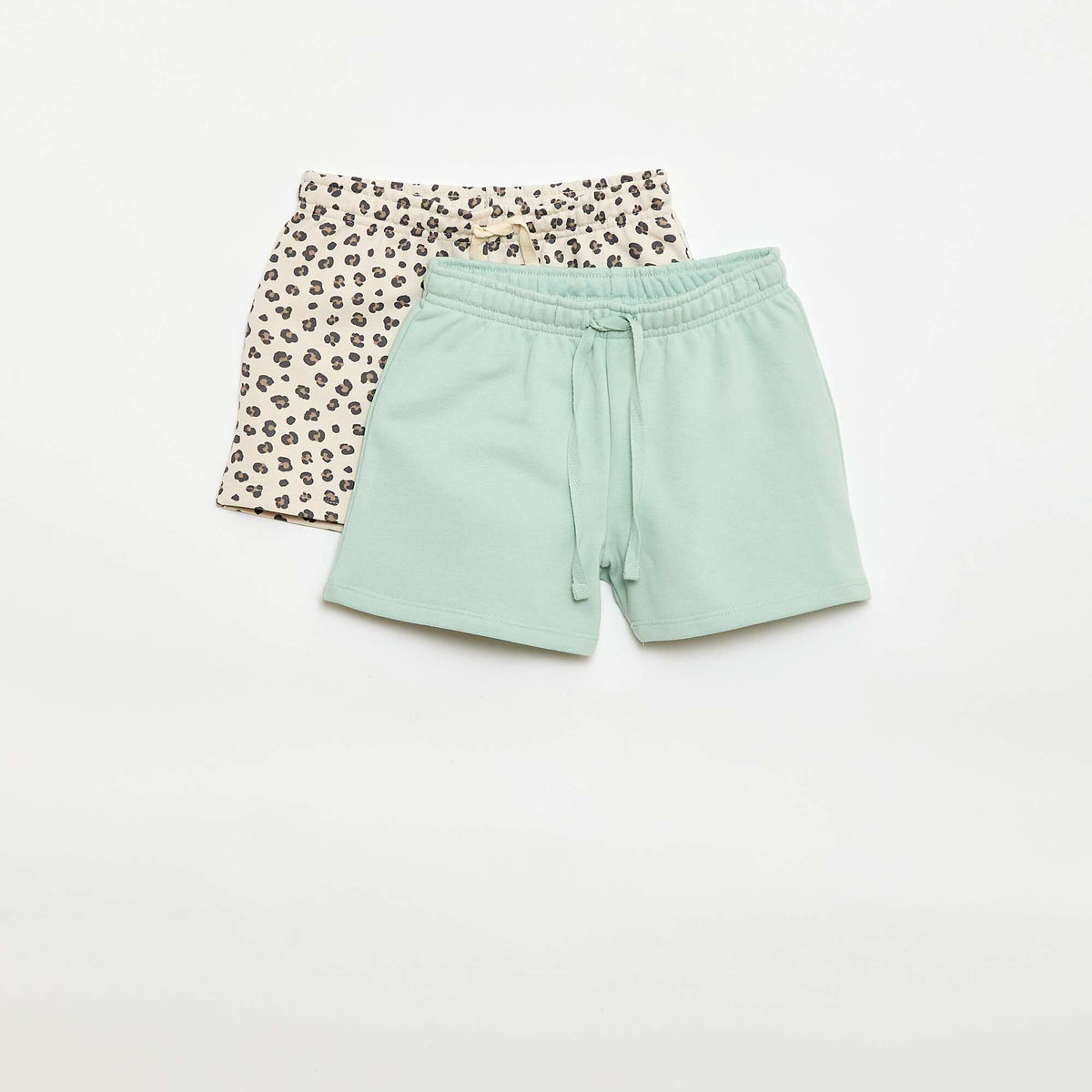 Pack de 2 pantalones cortos de algodón BEIGE