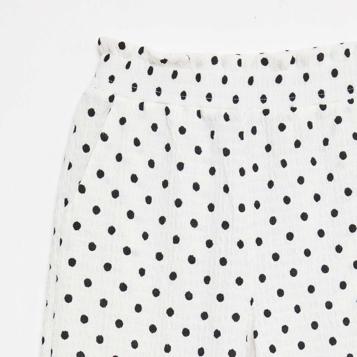 Pantalón ancho de punto crepé BLANCO