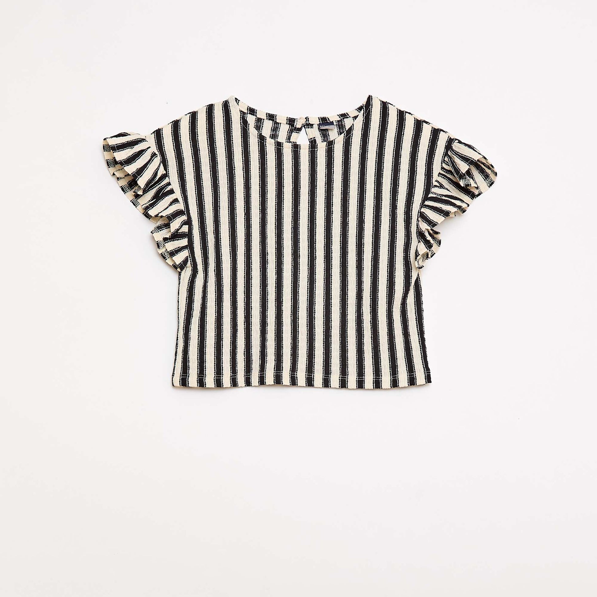 Conjunto de rayas camiseta + pantalón - 2 piezas NEGRO