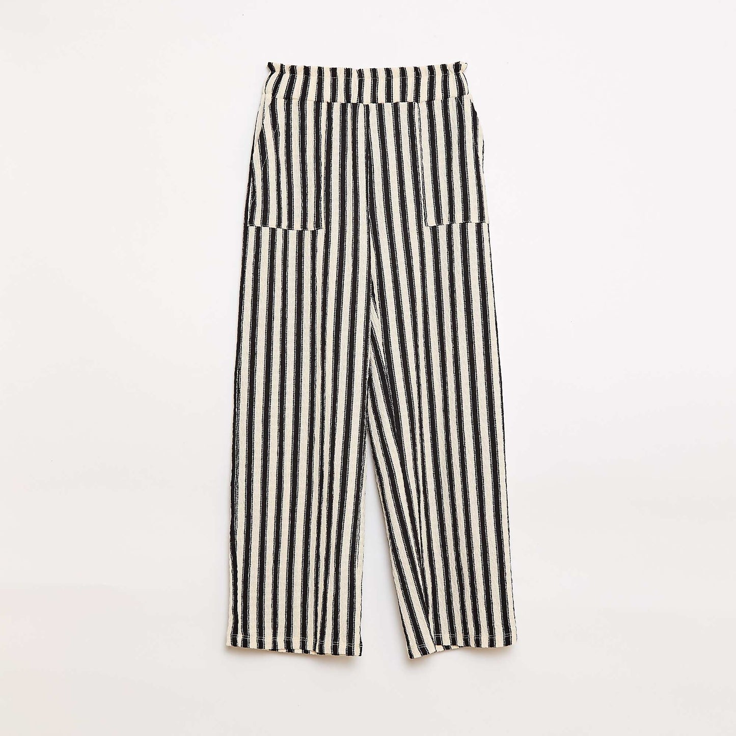 Conjunto de rayas camiseta + pantalón - 2 piezas NEGRO