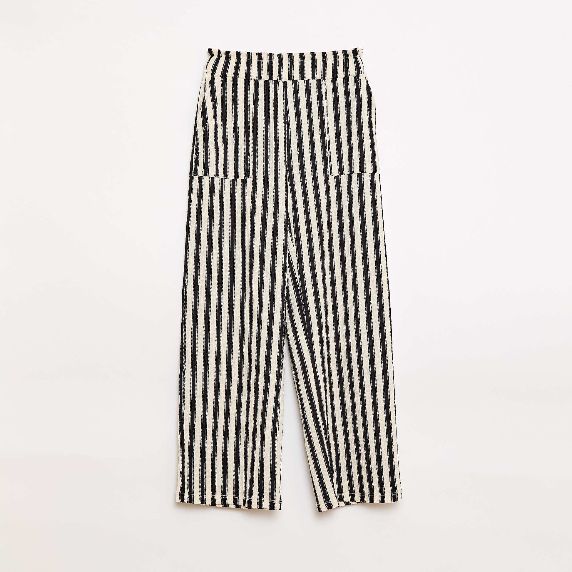 Conjunto de rayas camiseta + pantalón - 2 piezas NEGRO