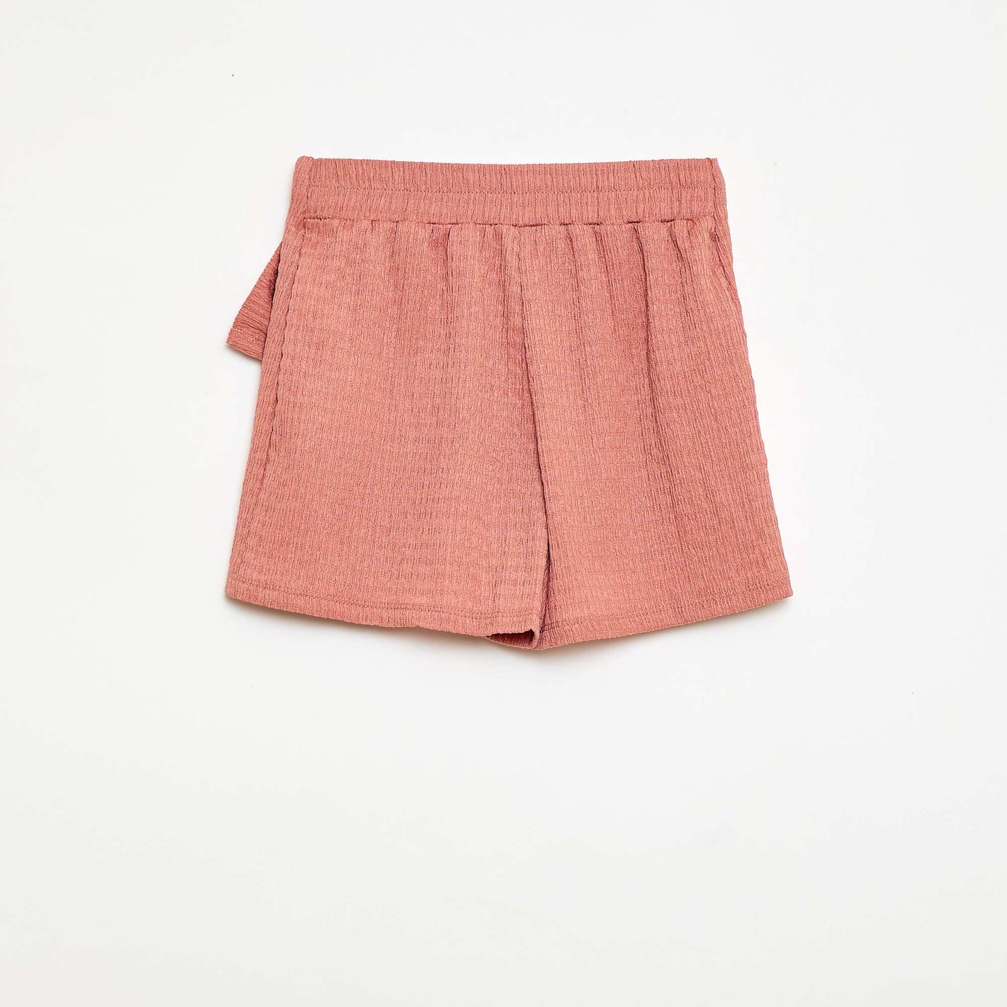 Falda pantalón corta de punto ligero lisa ROSA EMPOLVADO