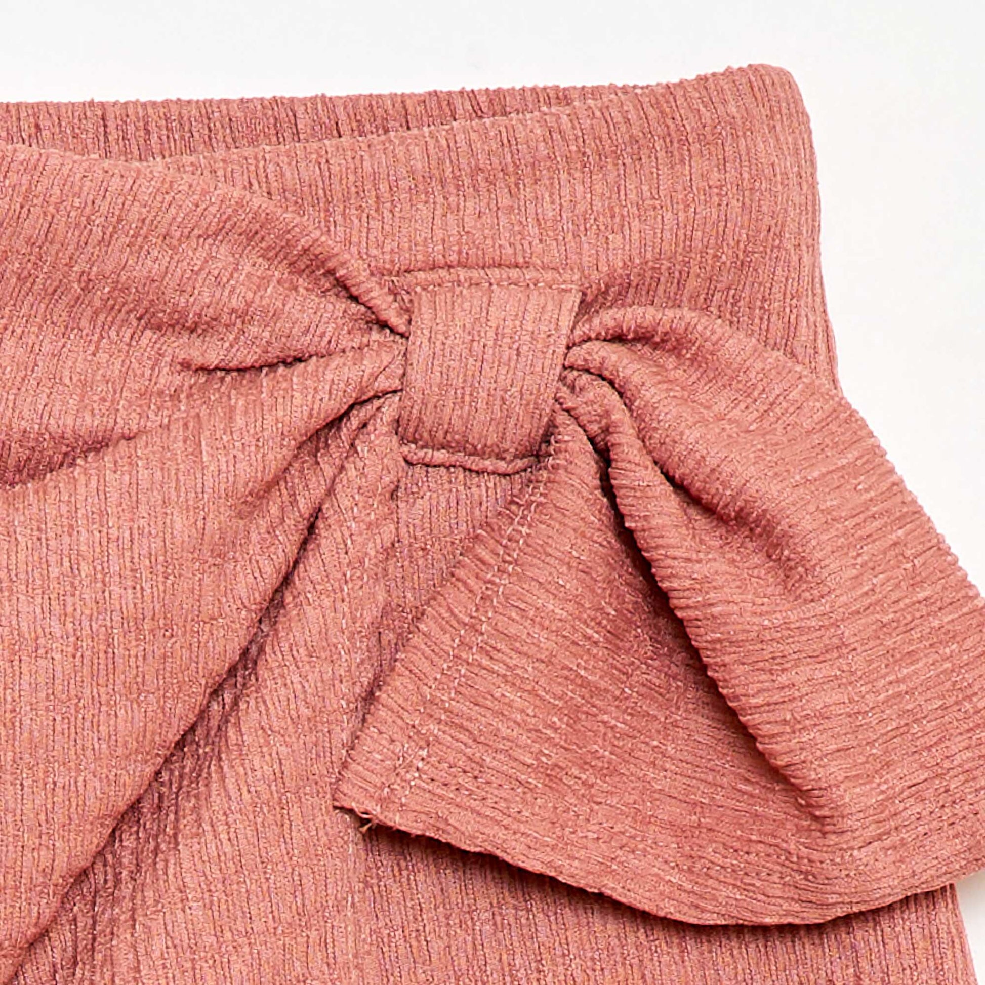 Falda pantalón corta de punto ligero lisa ROSA EMPOLVADO