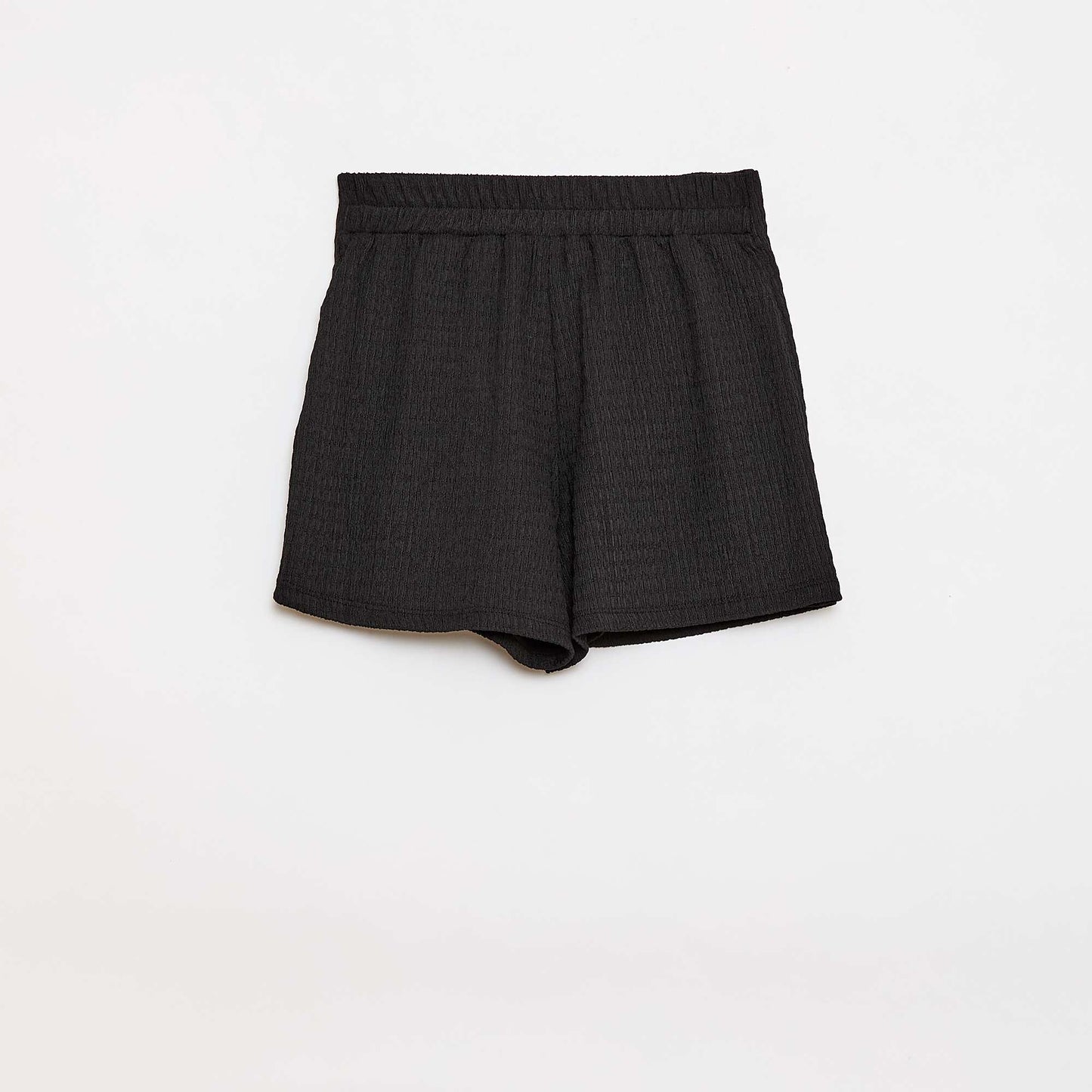 Falda pantalón corta de punto ligero lisa NEGRO