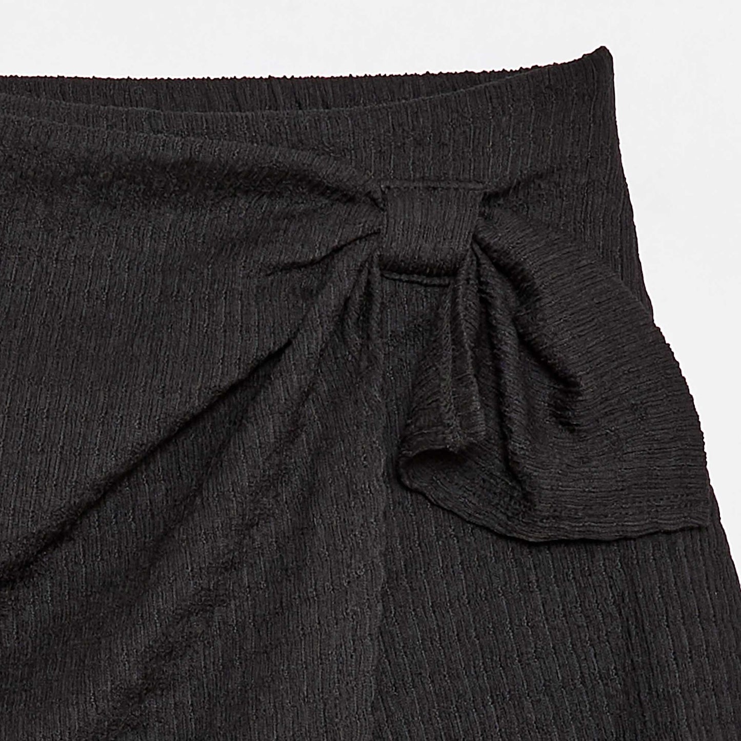 Falda pantalón corta de punto ligero lisa NEGRO
