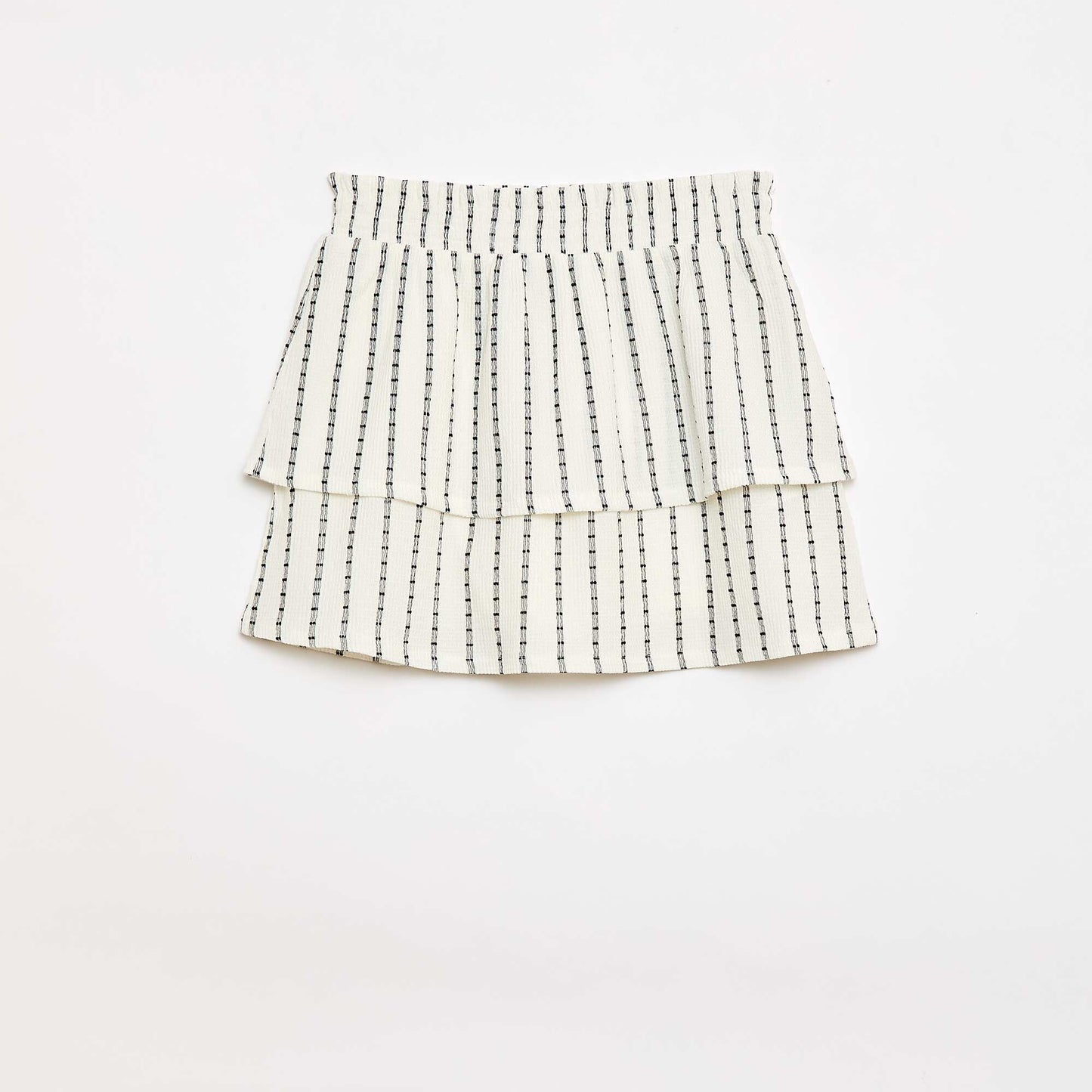 Falda pantalón de rayas verticales finas BLANCO