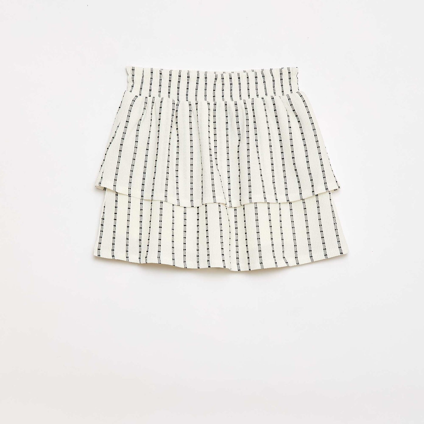 Falda pantalón de rayas verticales finas BLANCO