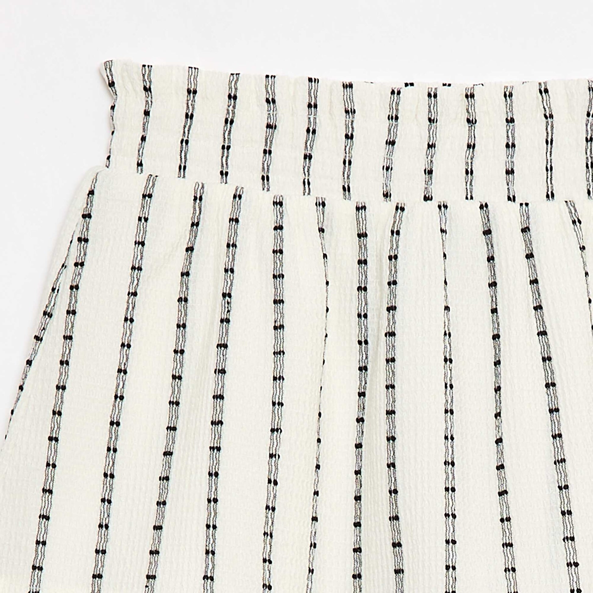 Falda pantalón de rayas verticales finas BLANCO