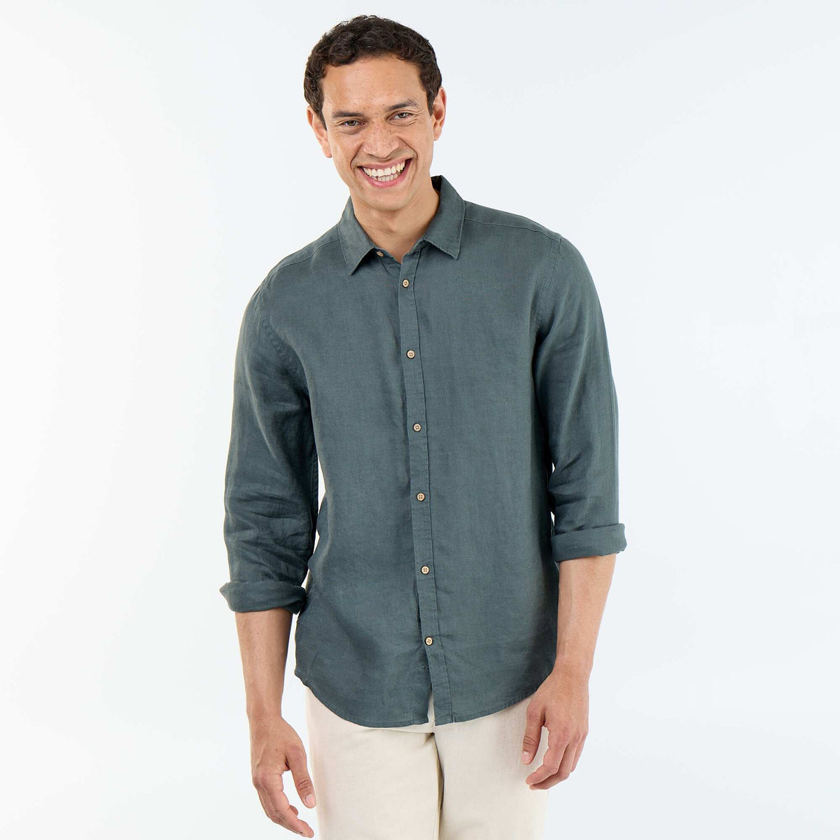Camisa de lino KAKI