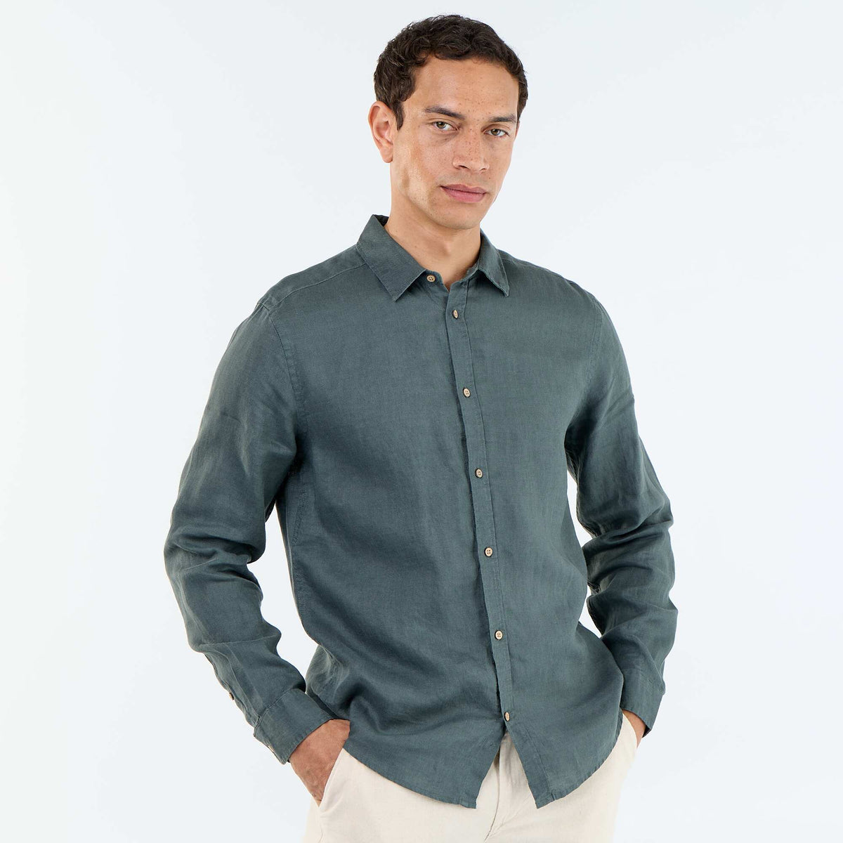 Camisa de lino KAKI