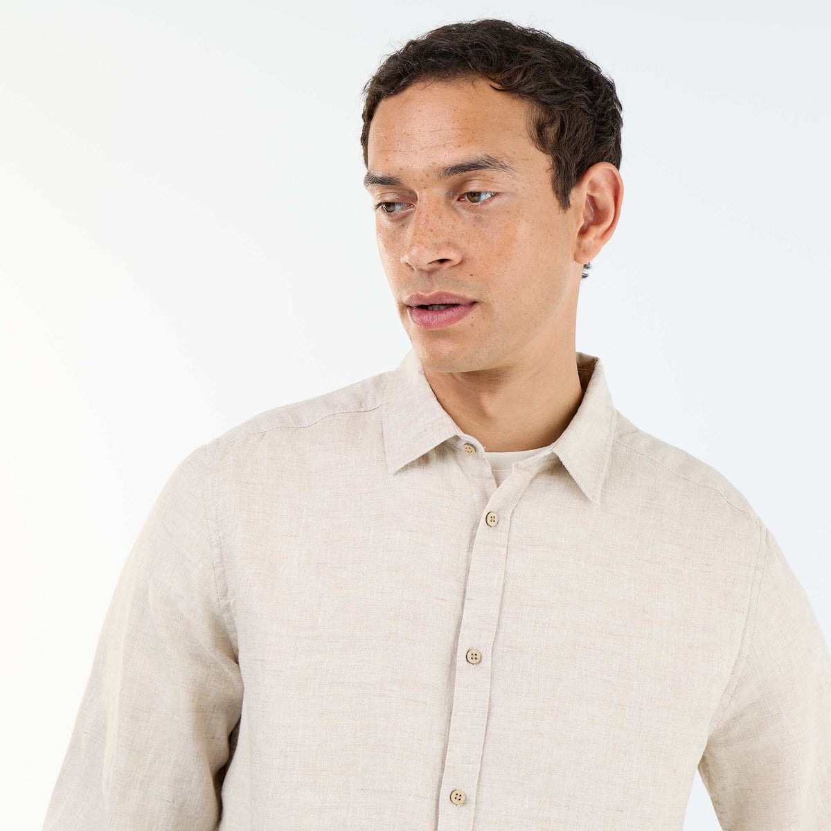 Camisa de lino BEIGE