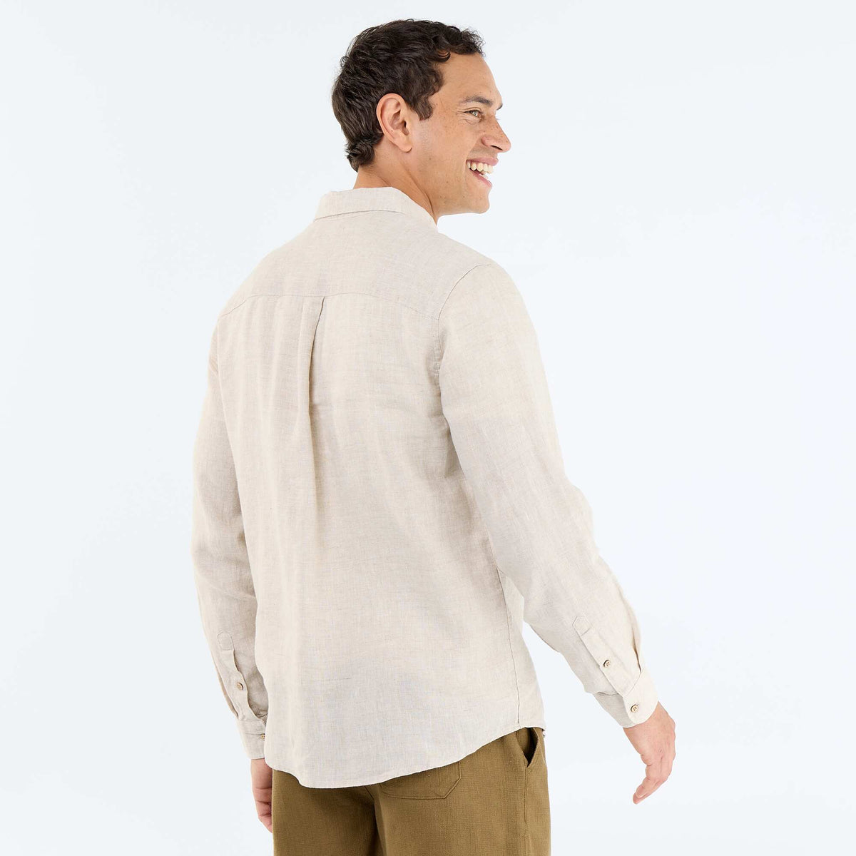 Camisa de lino BEIGE