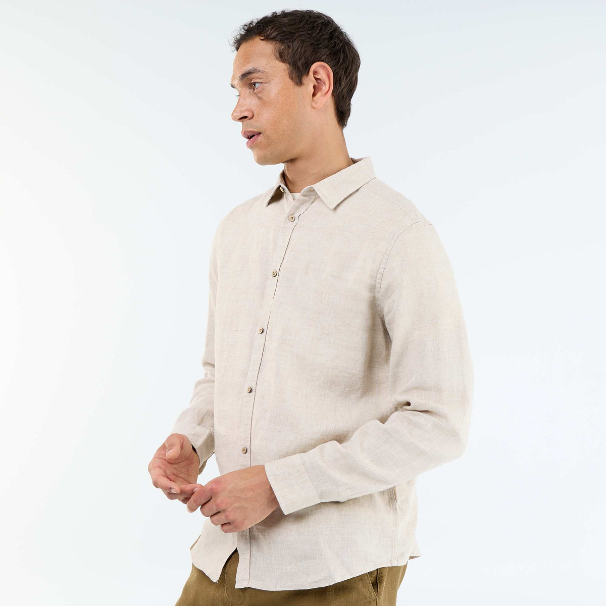 Camisa de lino BEIGE