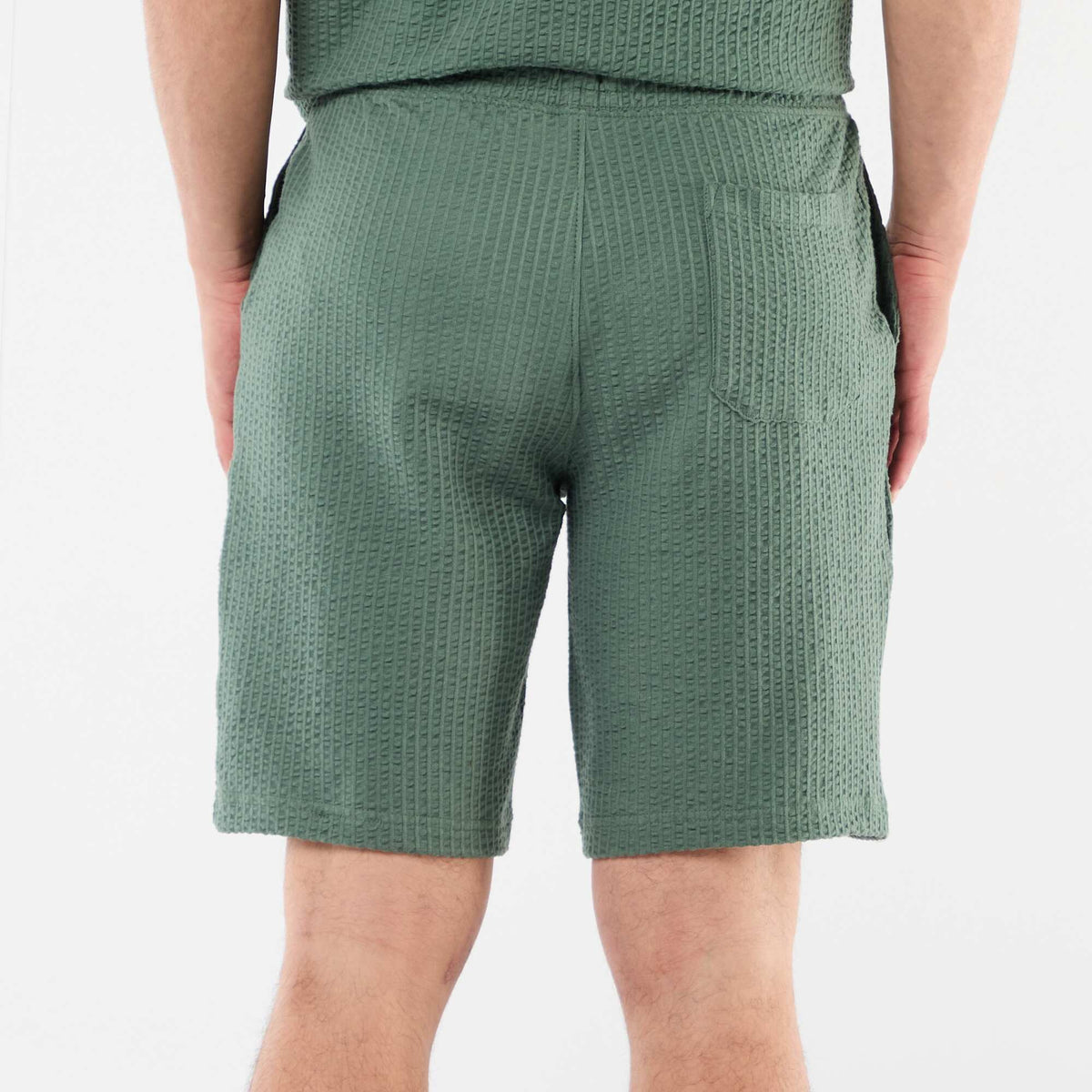 Bermuda de punto grueso liso VERDE