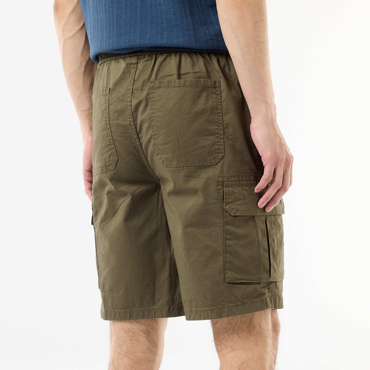 Bermuda chino en popelina con bolsillos con solapa KAKI