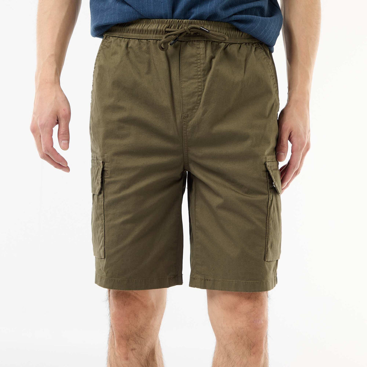 Bermuda chino en popelina con bolsillos con solapa KAKI
