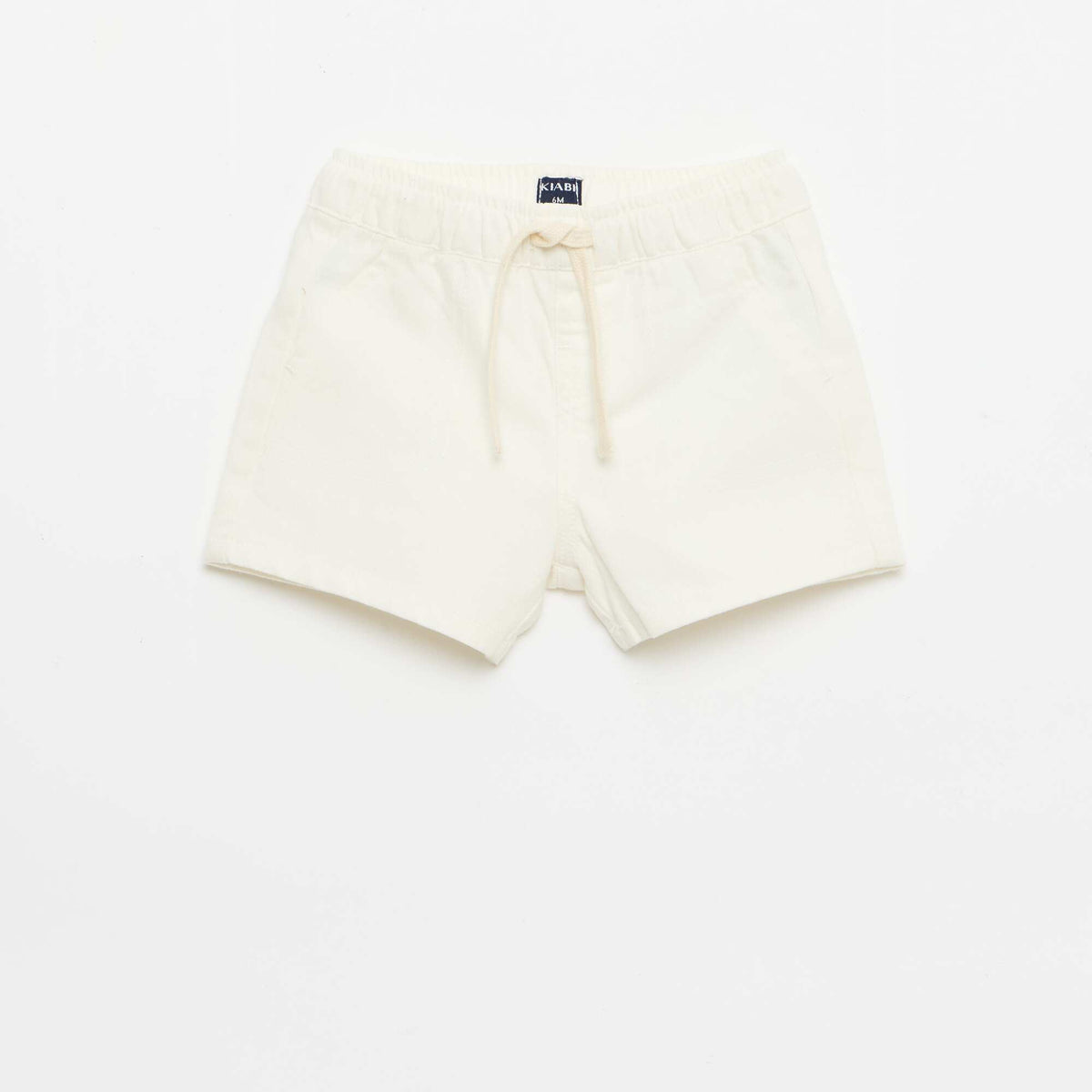 Pantalón corto jean liso BLANCO