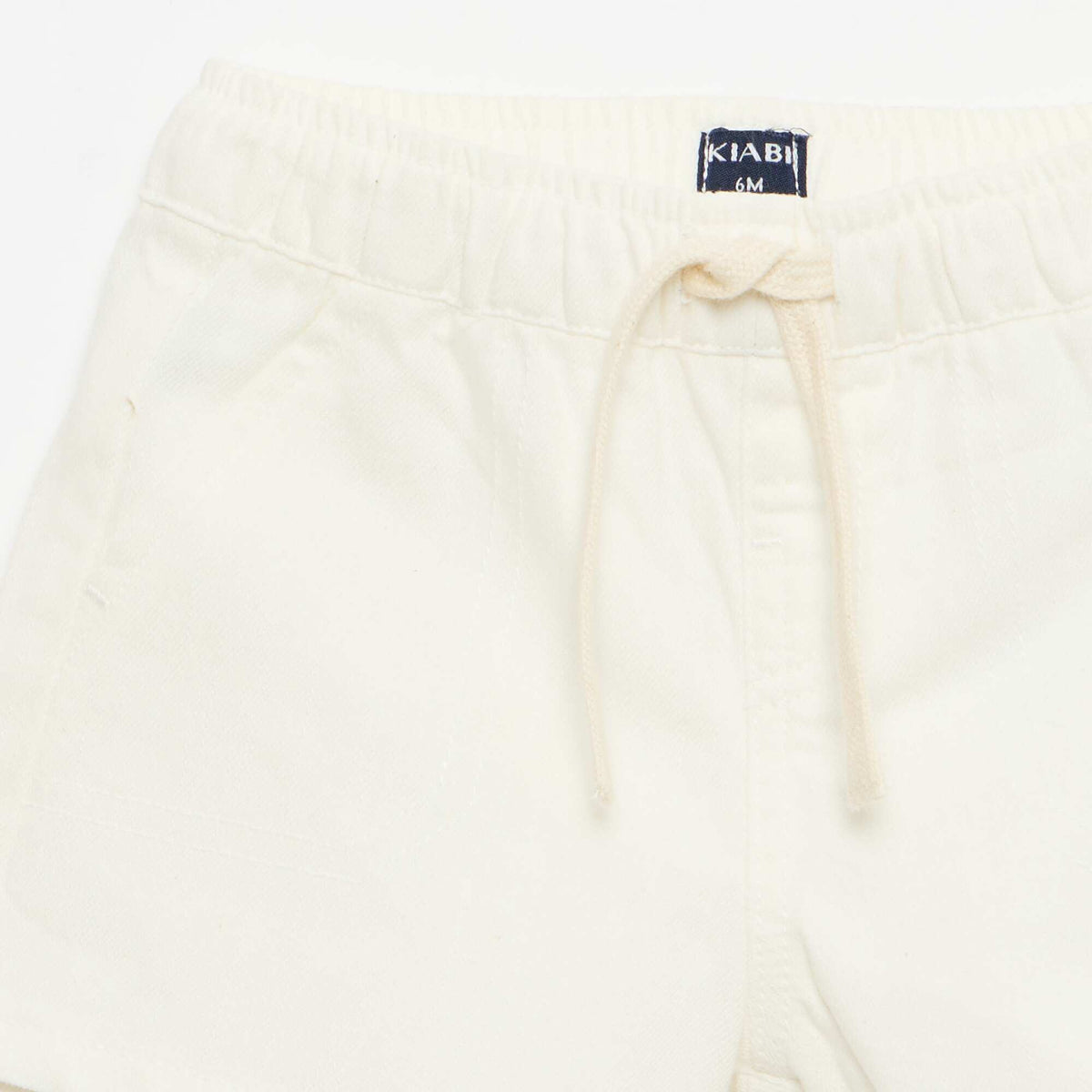 Pantalón corto jean liso BLANCO