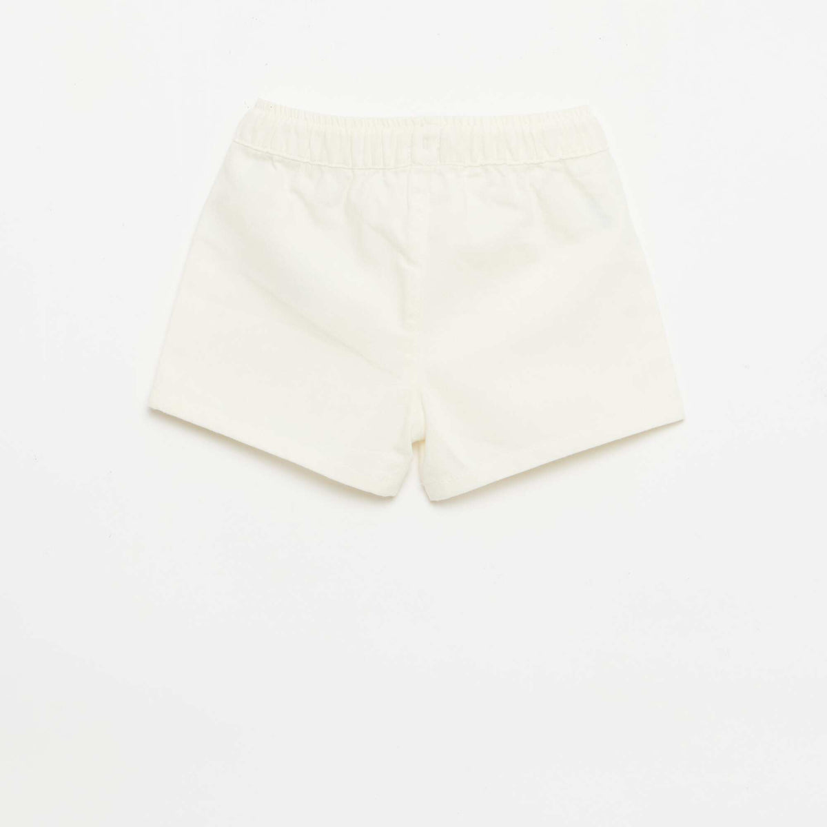 Pantalón corto jean liso BLANCO