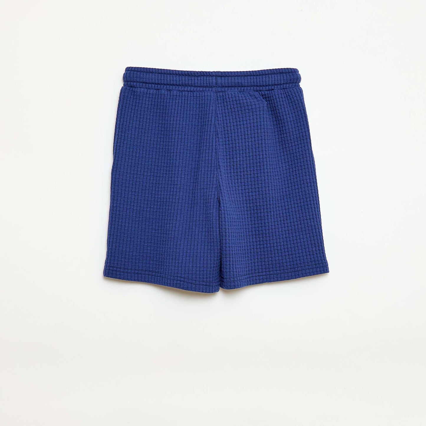 Pantalón corto de punto gofrado AZUL