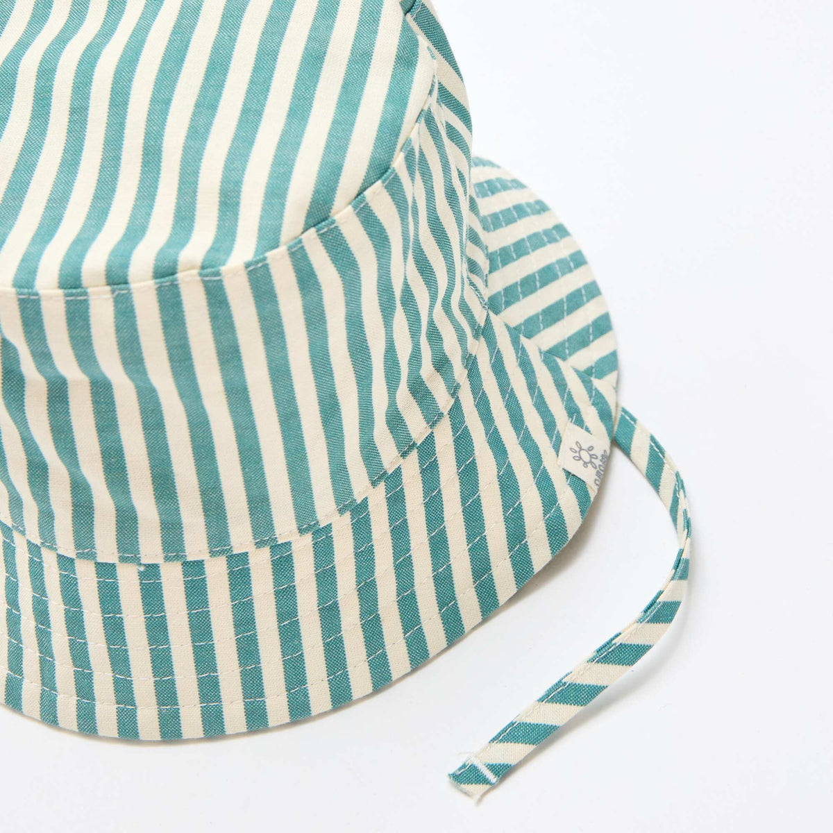 Sombrero de pescador de algodón a rayas VERDE