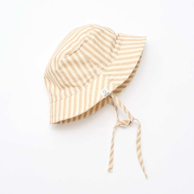 Sombrero de pescador de algodón a rayas BEIGE
