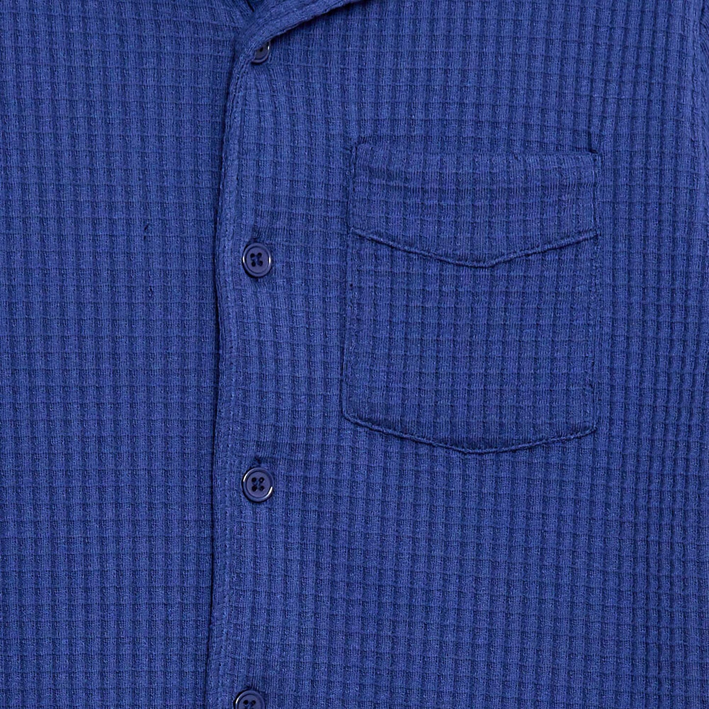 Camisa gofrada lisa AZUL