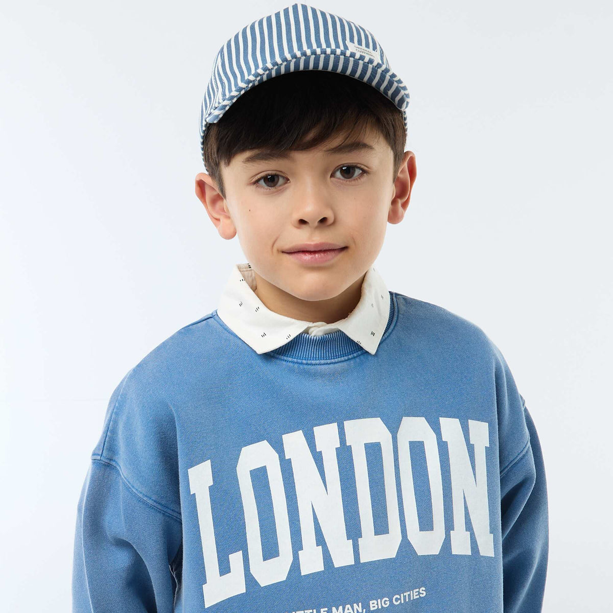Gorra de rayas AZUL
