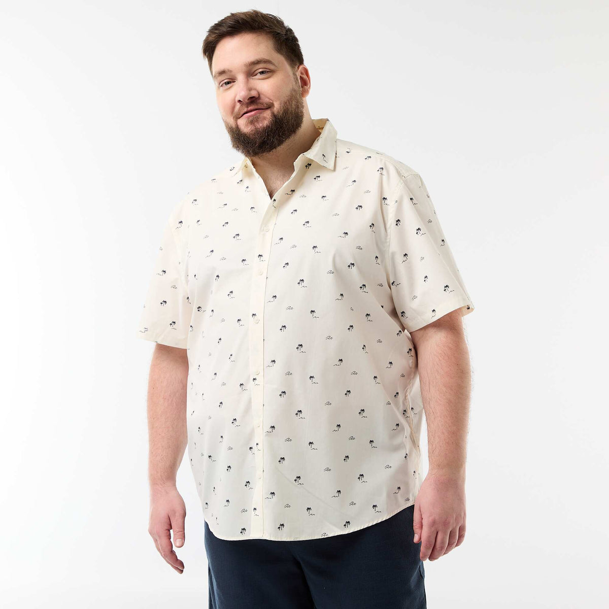 Camisa de manga corta estampada BLANCO