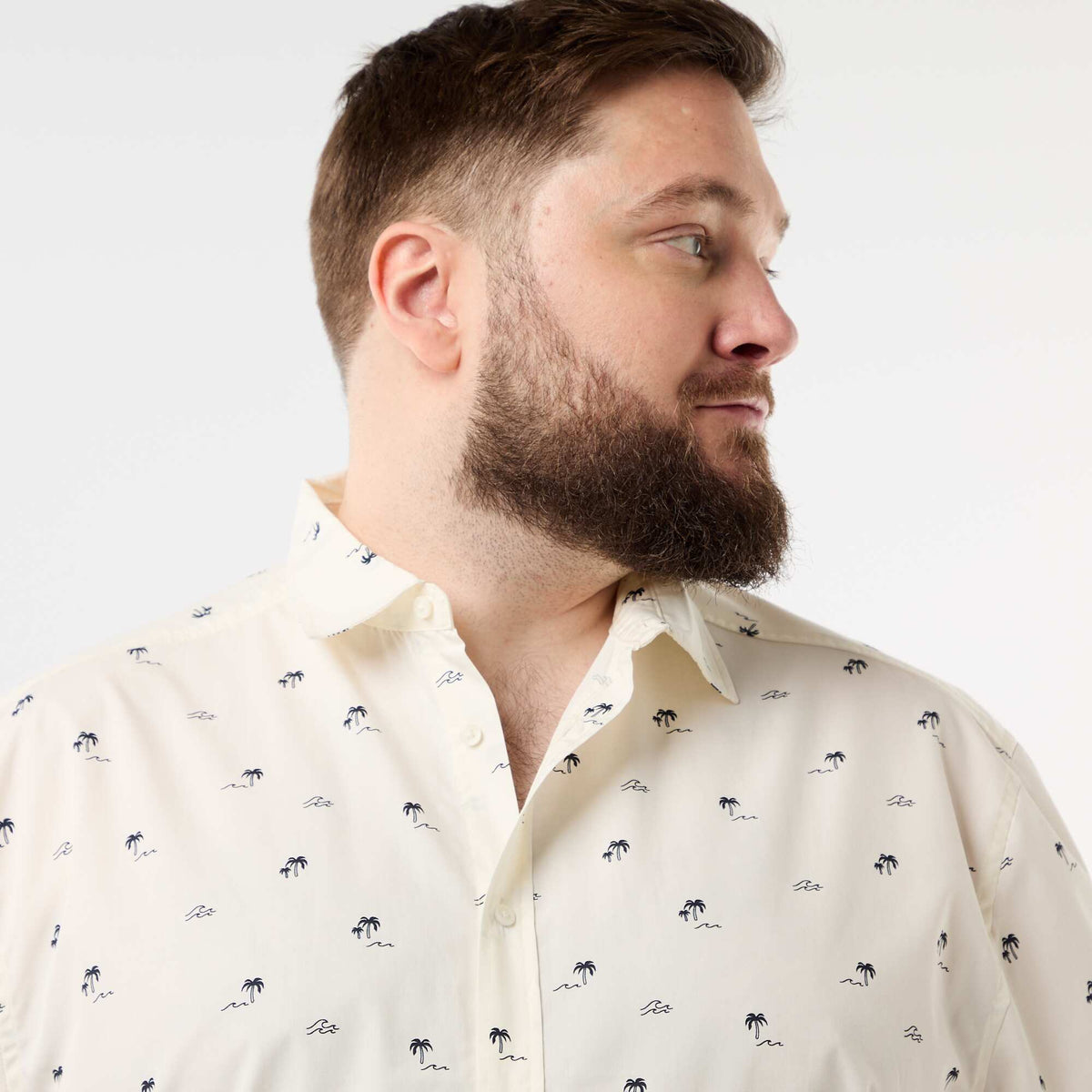 Camisa de manga corta estampada BLANCO