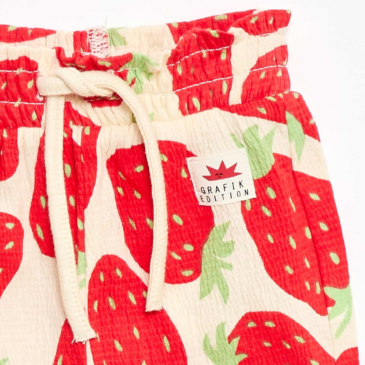 Pantalón ancho con estampado ROJO