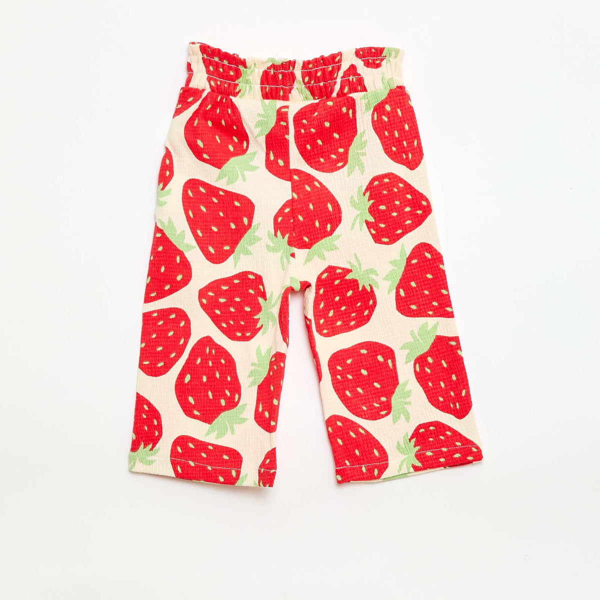 Pantalón ancho con estampado ROJO