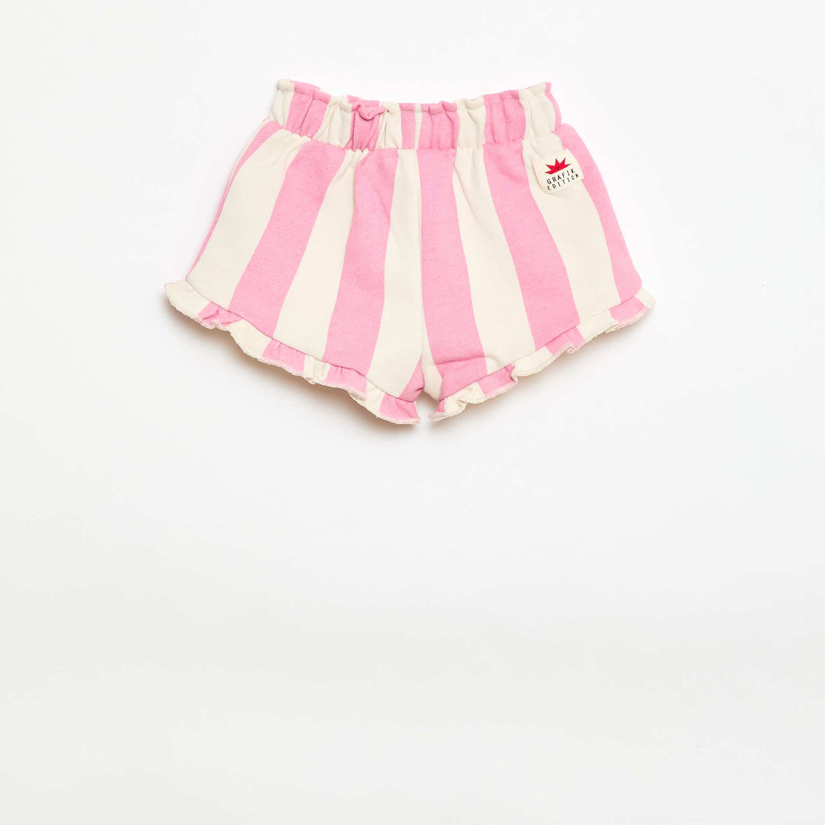 Pantalón corto de punto con estampado ROSA