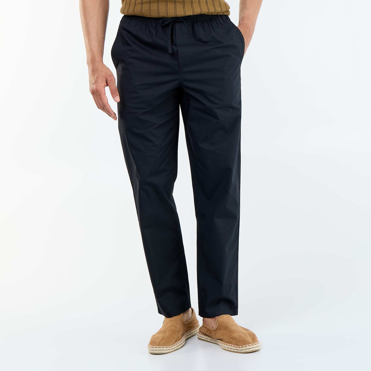 Pantalón de vestir de popelina NEGRO