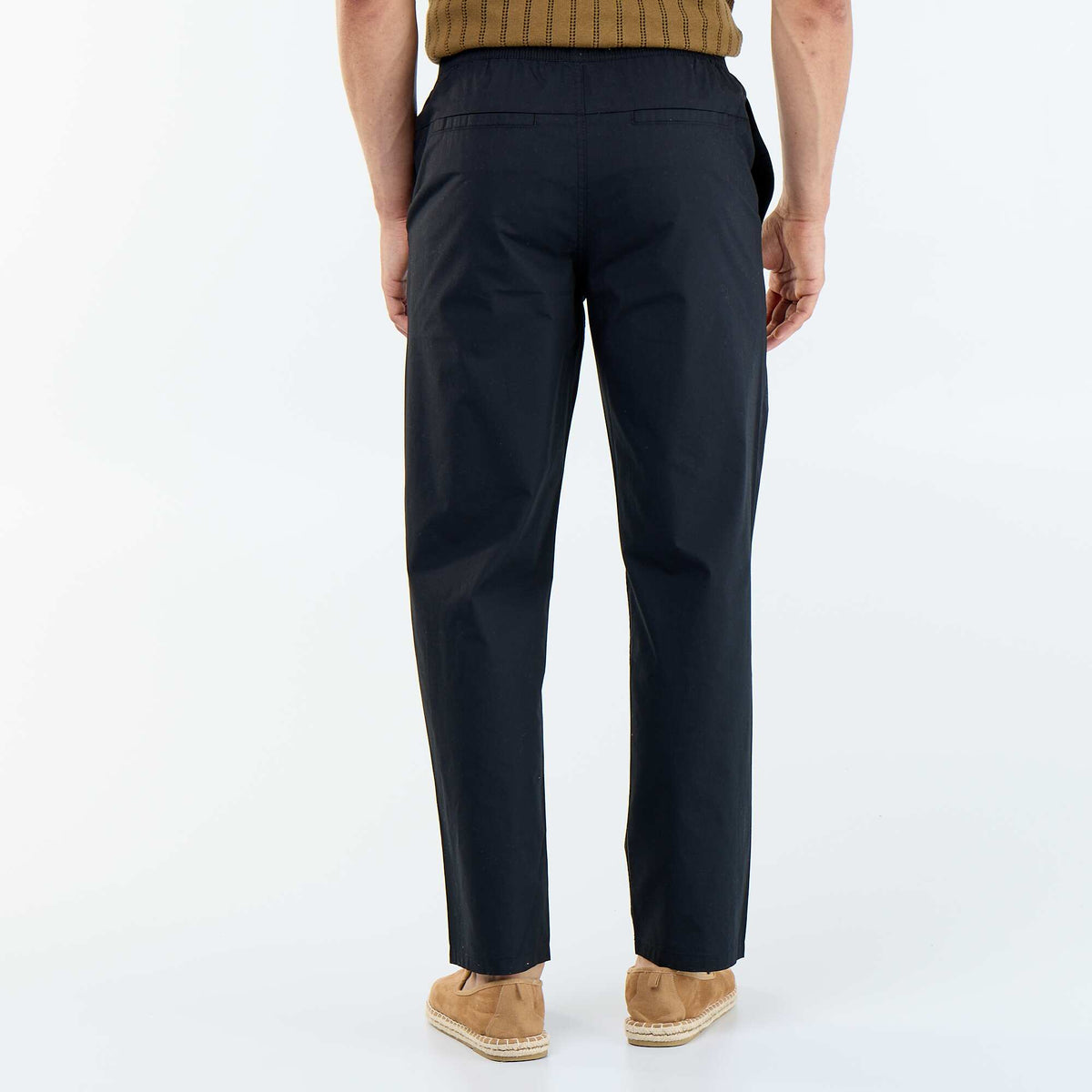 Pantalón de vestir de popelina NEGRO