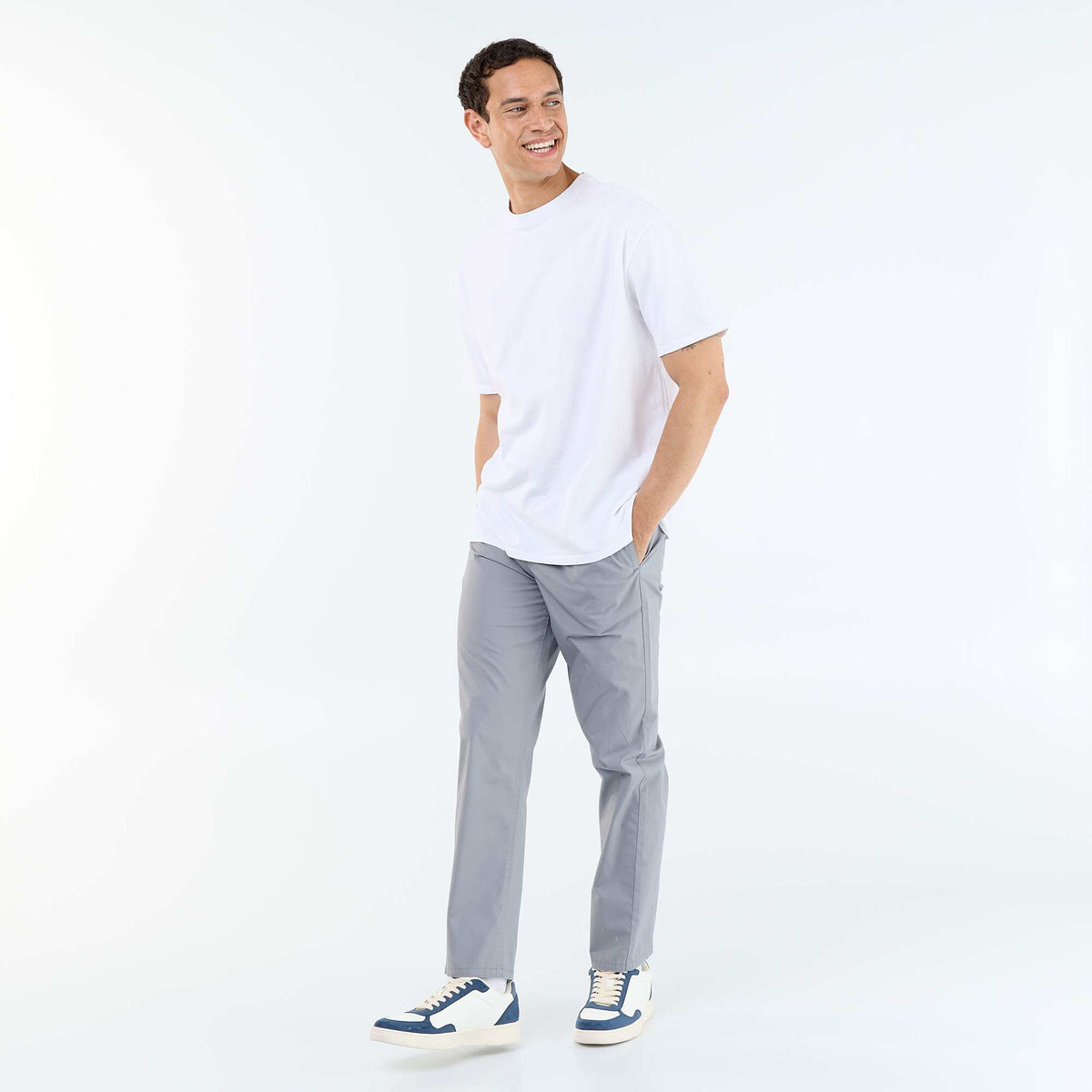 Pantalón de vestir de popelina GRIS