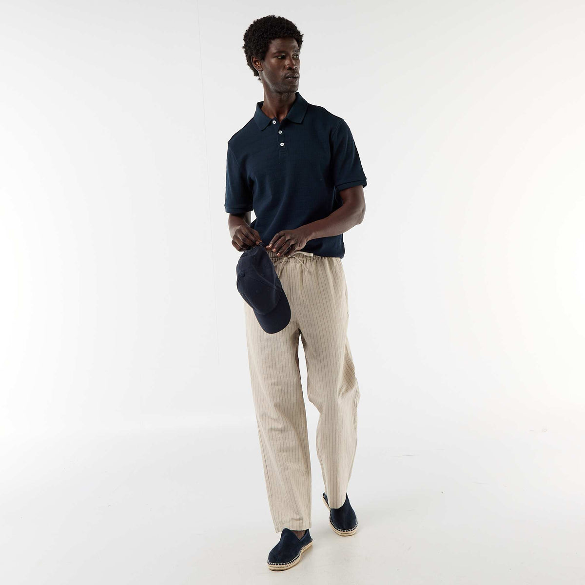 Pantalón de lino mezclado BEIGE