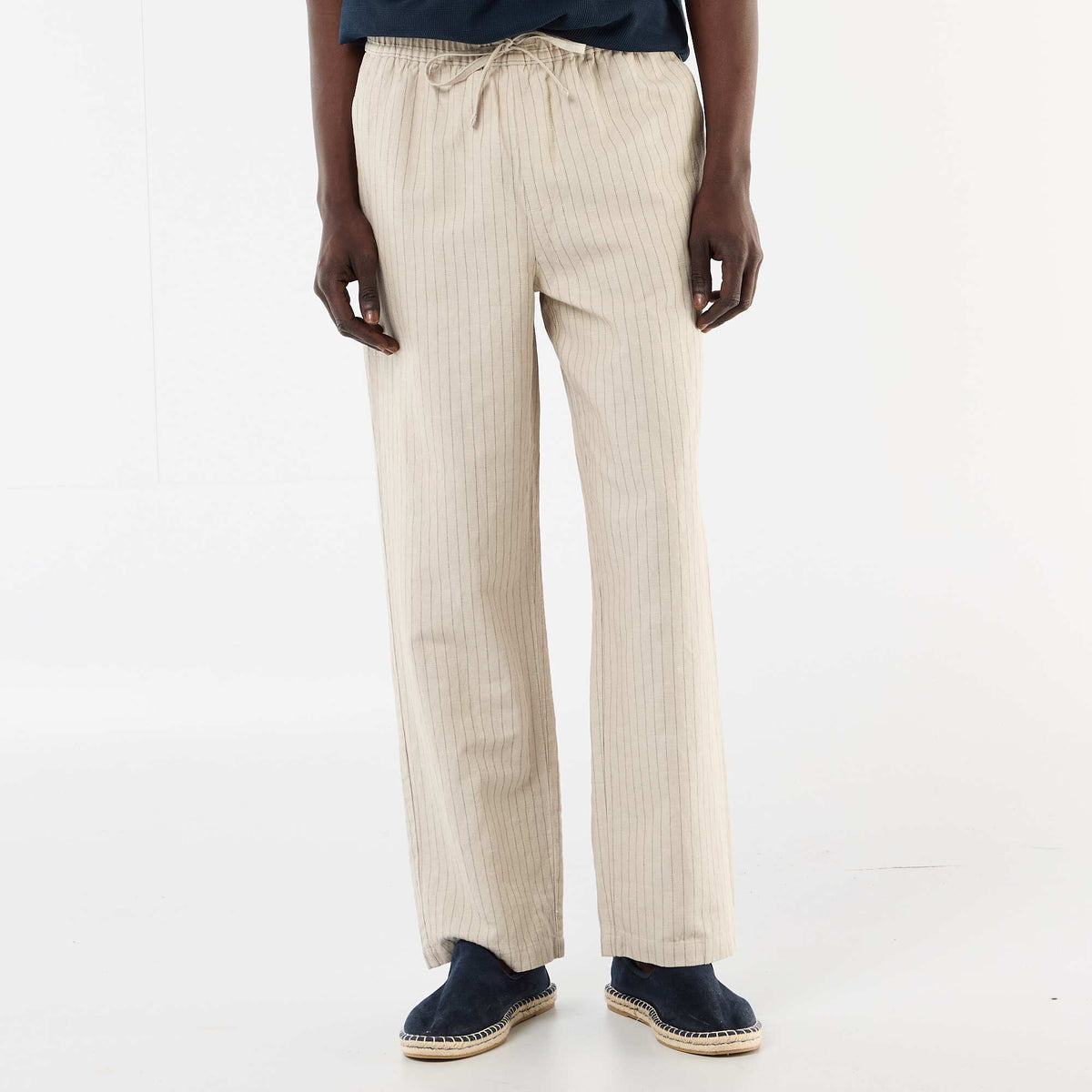 Pantalón de lino mezclado BEIGE
