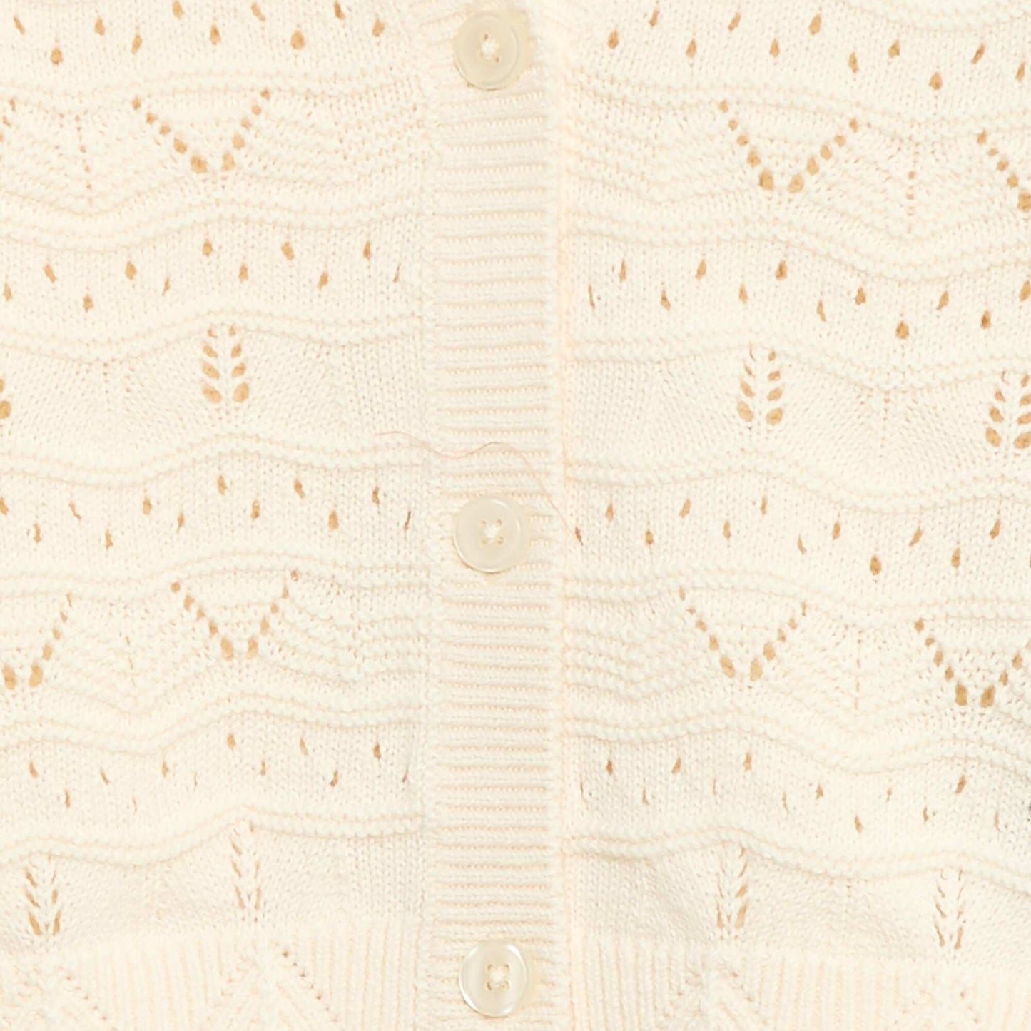 Cárdigan de punto calado BEIGE
