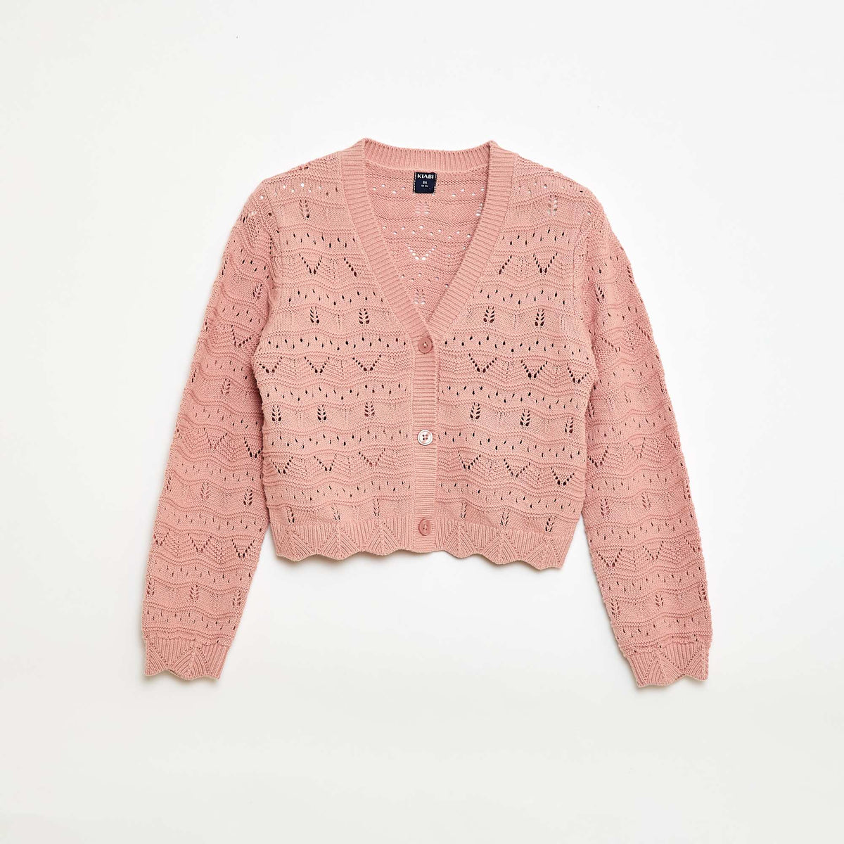 Cárdigan de punto calado ROSA