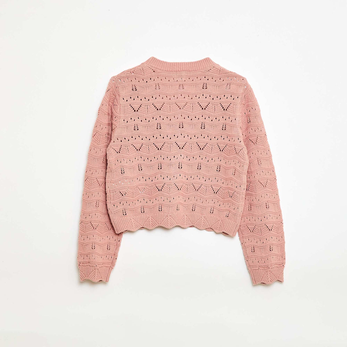 Cárdigan de punto calado ROSA