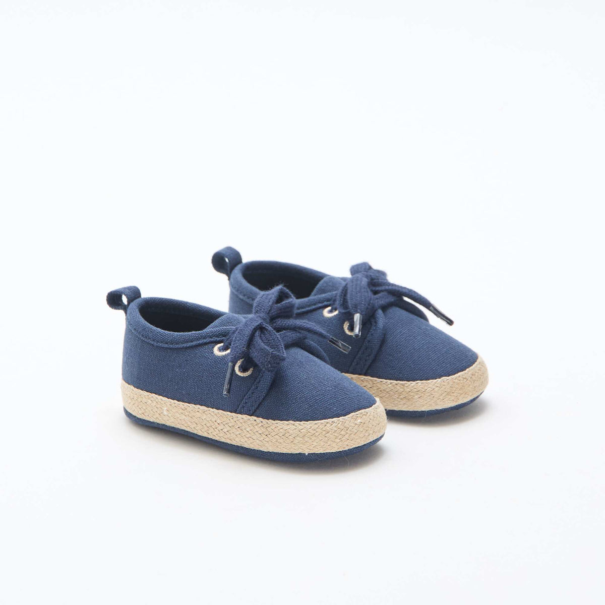Zapatillas con cordones de tela AZUL