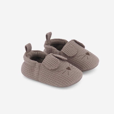 Zapatillas de gasa de algodón + orejas de animales MARRON
