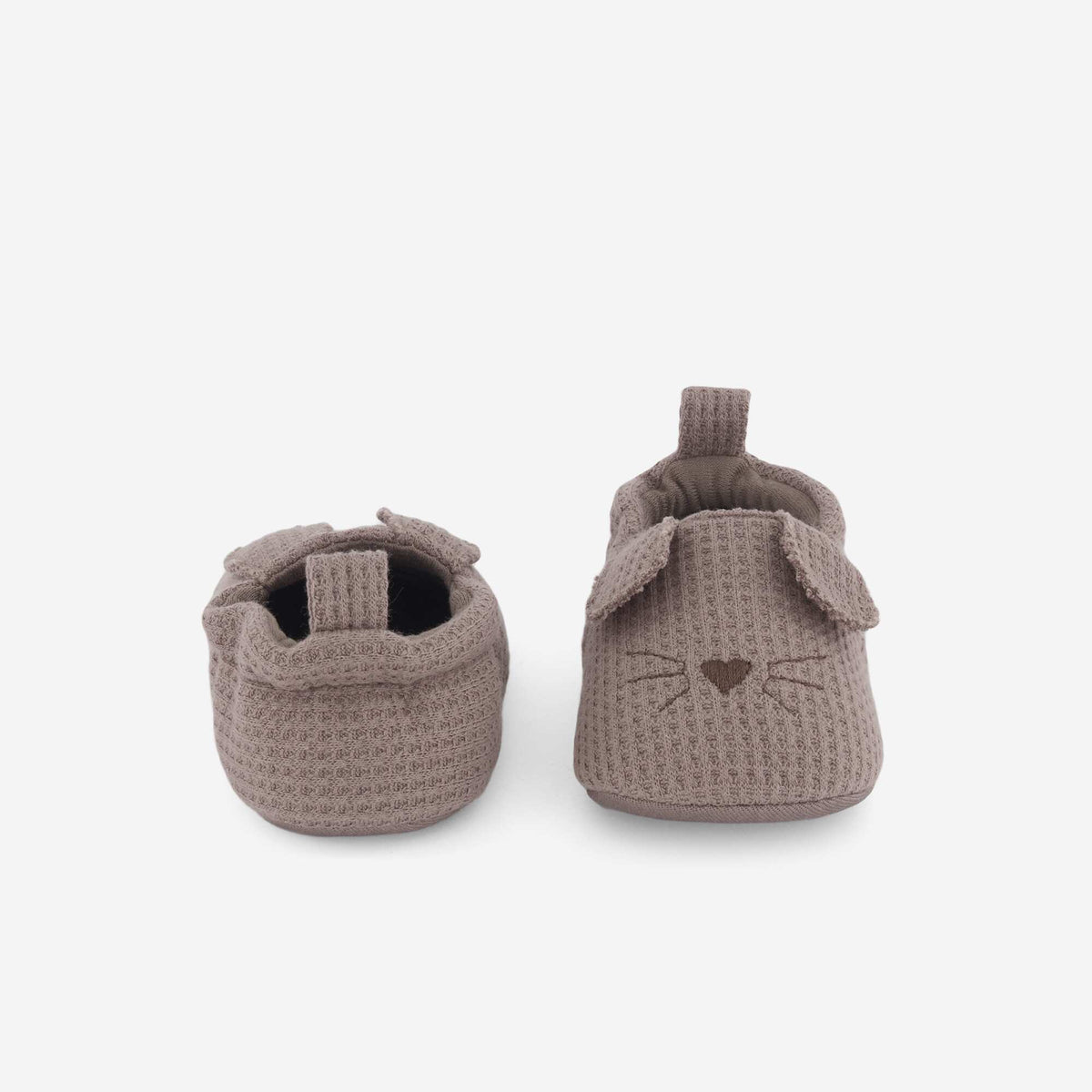 Zapatillas de gasa de algodón + orejas de animales MARRON