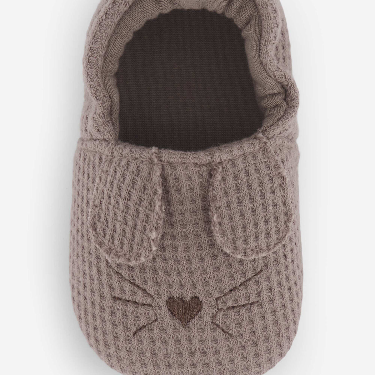 Zapatillas de gasa de algodón + orejas de animales MARRON