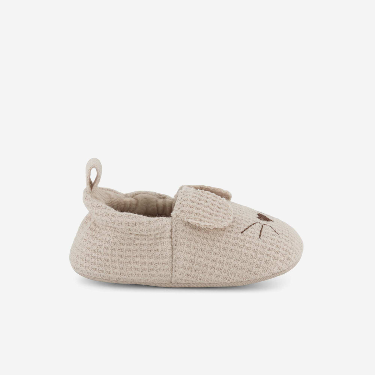 Zapatillas de gasa de algodón + orejas de animales BEIGE