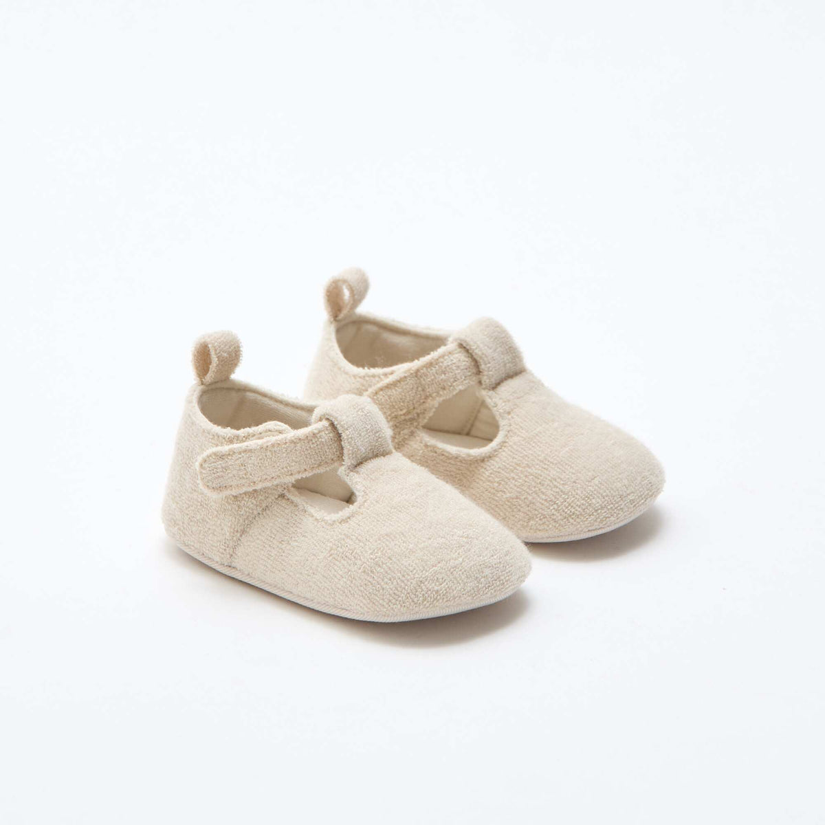 Zapatillas tipo bailarinas de rizo BEIGE