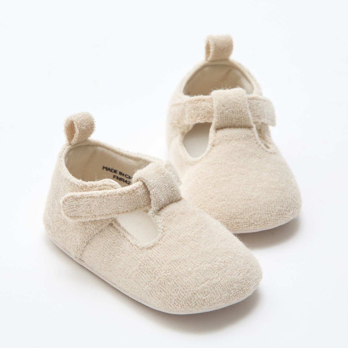 Zapatillas tipo bailarinas de rizo BEIGE
